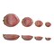 Hello Honey Hand-Painted Stoneware Strawberry Shaped Nesting Bowls, Pink and Green